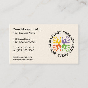 Massageterapivisitkortar Visitkort