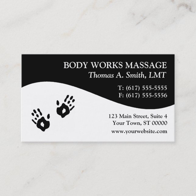 Massageterapivisitkortar Visitkort (Framsida)