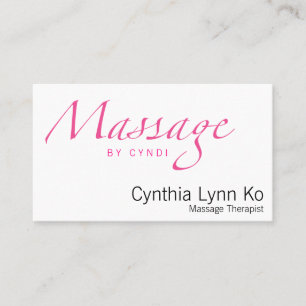 Massagetext Visitkort