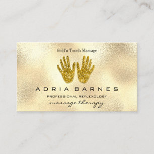 MassageTherapy Reflexology Händer Reiki Ro Guld" Visitkort