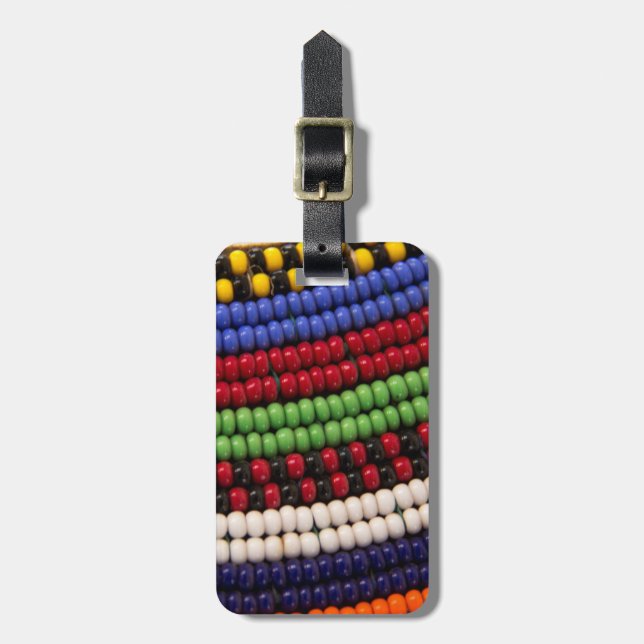 Massai Tribal Bead Mönster Bagagebricka (Vertikal Framsida)