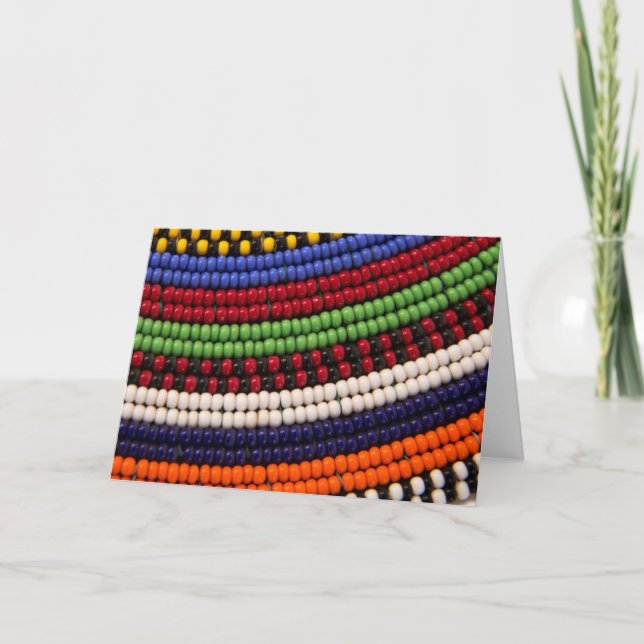 Massai Tribal Bead Mönster Kort (Framsida)