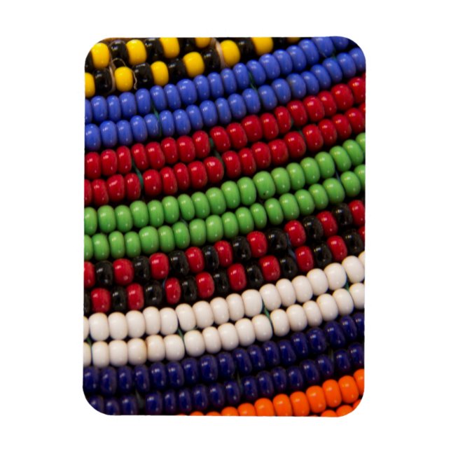 Massai Tribal Bead Mönster Magnet (Vertikal)