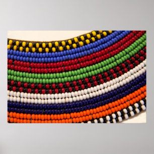 Massai Tribal Bead Mönster Poster