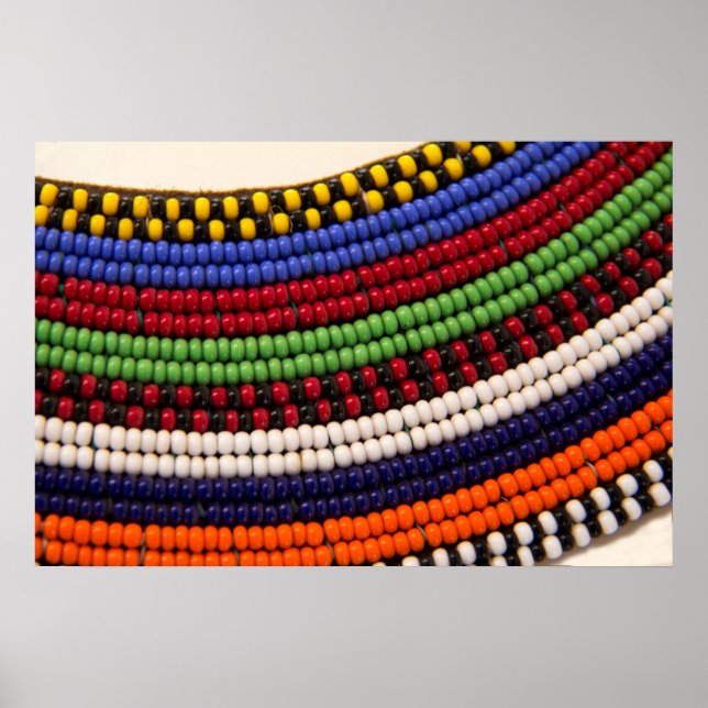 Massai Tribal Bead Mönster Poster (Framsidan)