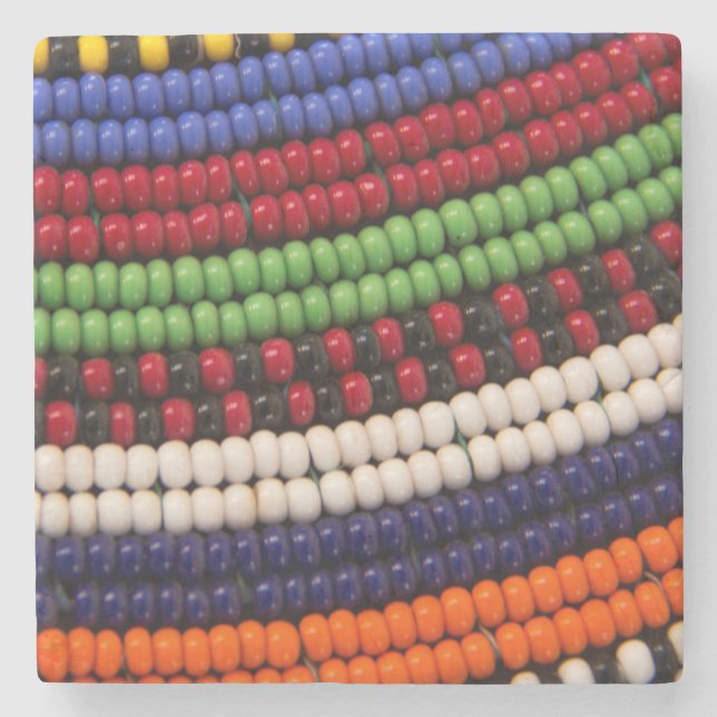 Massai Tribal Bead Mönster Stenunderlägg (Framsidan)