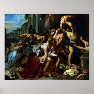 Massaker av oskyldigarna av Peter Paul Rubens Poster