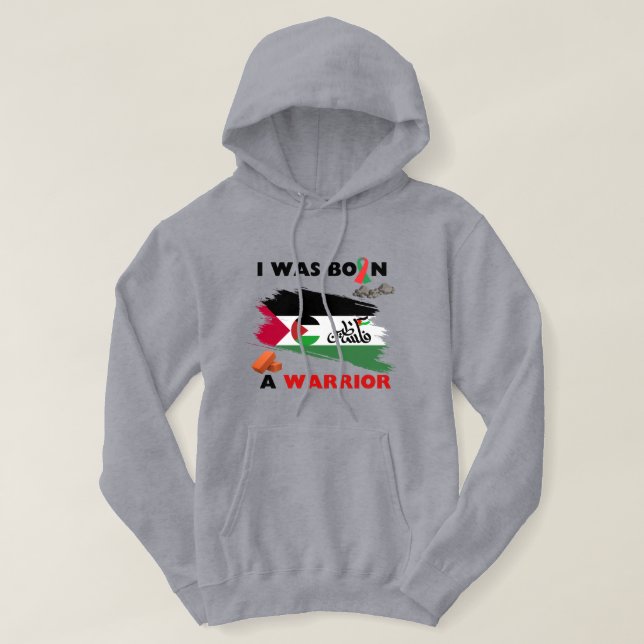 Massaker i Palestina och Gaza, Heros Krig Flagga Hoodie (Design framsida)