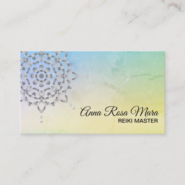 *~* Massaker på Yoga Energy Healer Reiki Meditatio Visitkort (Framsida)