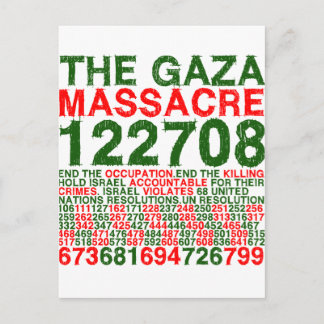 Massakern i Gaza Vykort