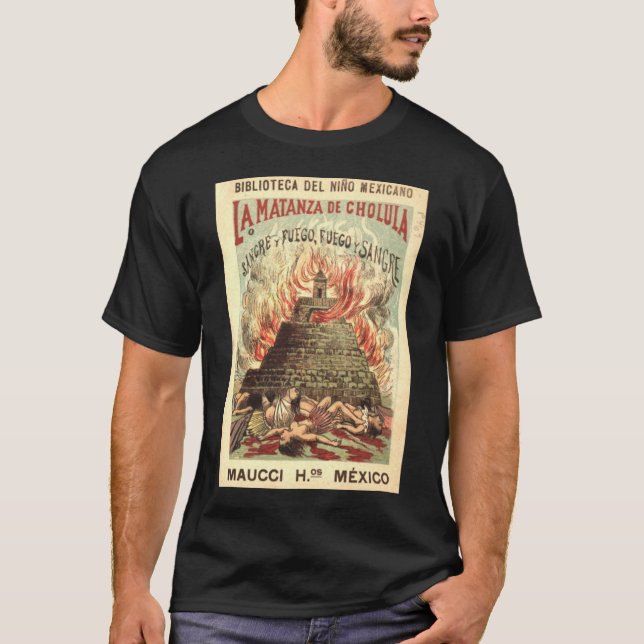 Massakern på Chulula eller blod och avfyrar, T-shirt (Framsida)