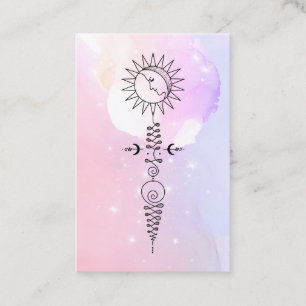 *~* Massakern Sol Woman Måne Nirvana Yoga Reiki Visitkort