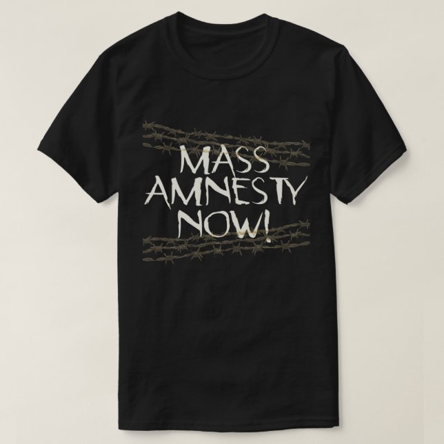 Massamnesti nu! t shirt (Design framsida)