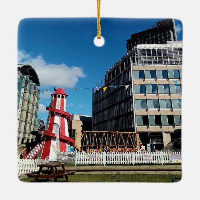 Mässan, stadscenter julgransprydnad keramik (Baksida)