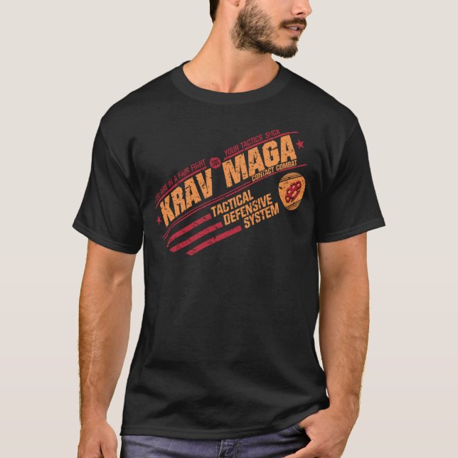 Mässaslagsmål - Krav Maga T skjorta Tee (Framsida)