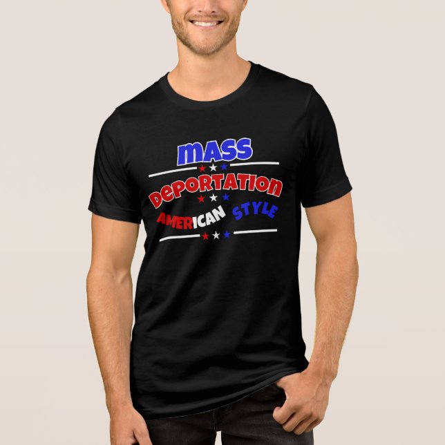 MASSDEPORTION: AMERIKANN STIL T SHIRT (Framsida)