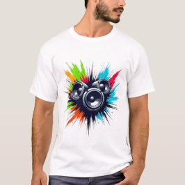 Massdroppar och Brushstrokes, musikmöts konst T Shirt
