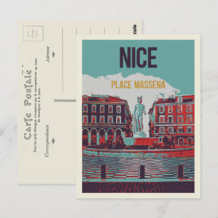 Massena square Nice Frankrike vykort