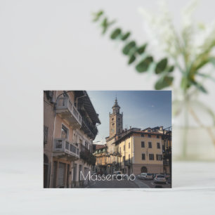Masserano Evening Skyline, Biella, Italien Vykort