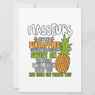 Masseurs är som ananas. spara datumet
