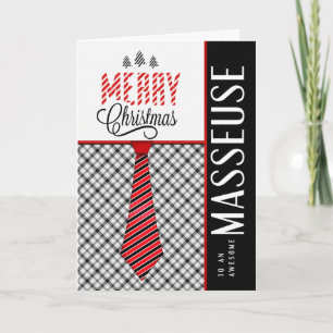 Masseuse God jul Masculine Necktie Helgkort