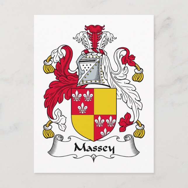 Massey Family Crest Vykort (Framsida)