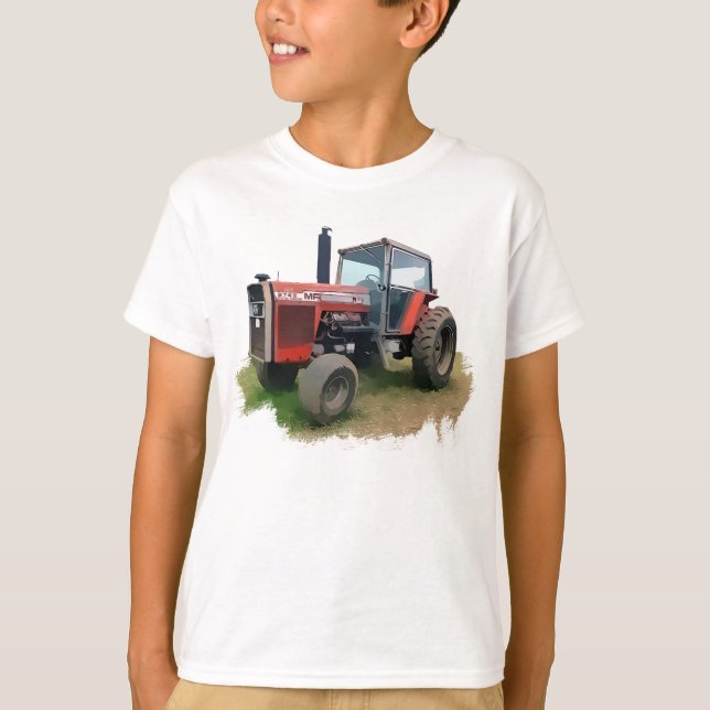 Massey Ferguson röd traktor i fält Tröja (Framsida)
