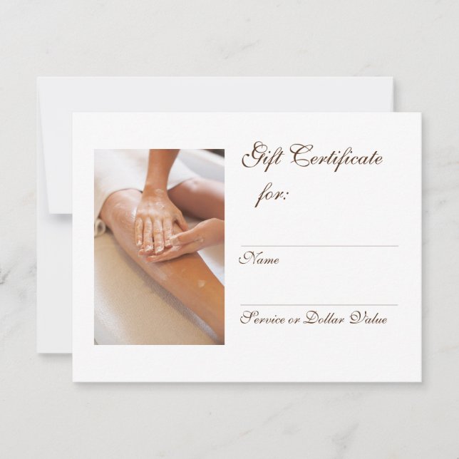 Massge Gift-certifikat (Framsida)