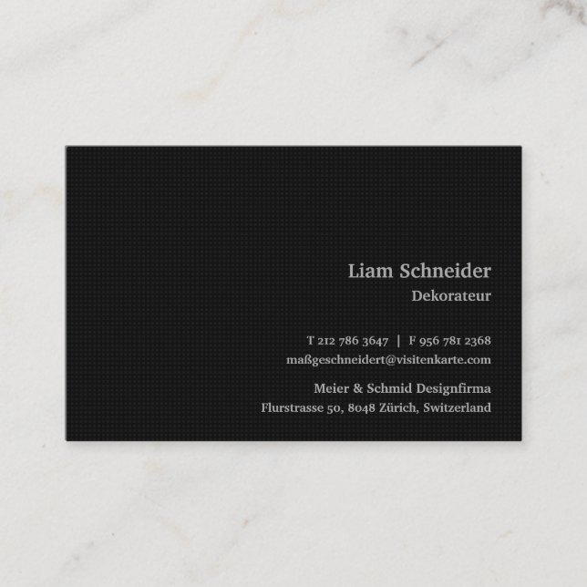 maßgesch Modern Professionell Schwarz Quadrate Visitkort (Framsida)