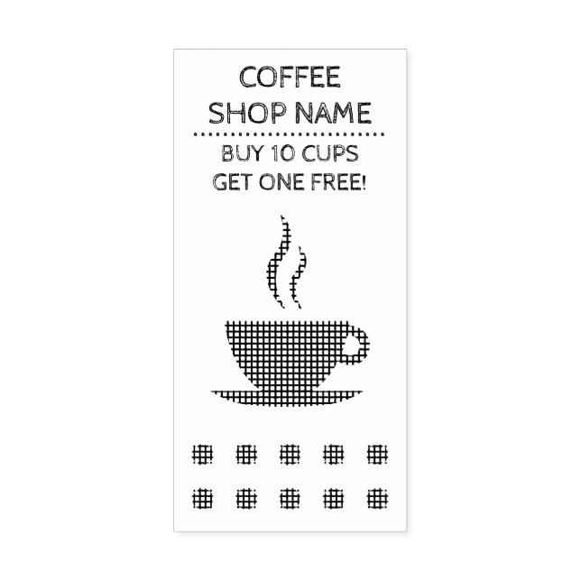 Massikaffe affärskort frimärke stämpel (Tryck)