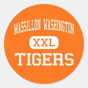 Massillon Washington - tigrar - kick - Massillon Runt Klistermärke