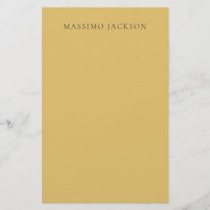 Mässing Gul Minimalistisk Enkel Modern Estetik Brevpapper