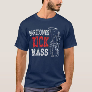 Mässingsbaryton- skjorta för gåva för t shirt