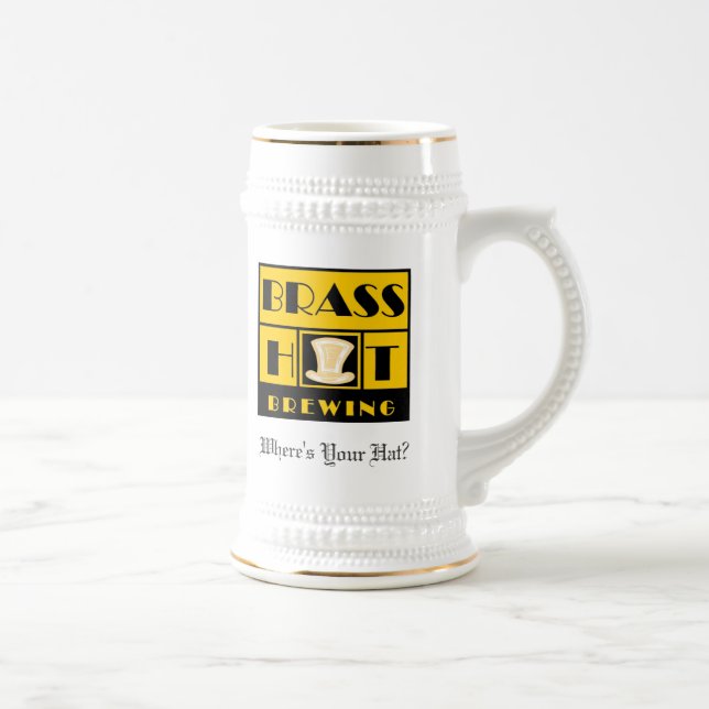 Mässingshatt som bryggar Stein Sejdel (Höger)