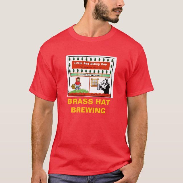 Mässingshatt som bryggar utslagsplatsen #6 tee shirt (Framsida)