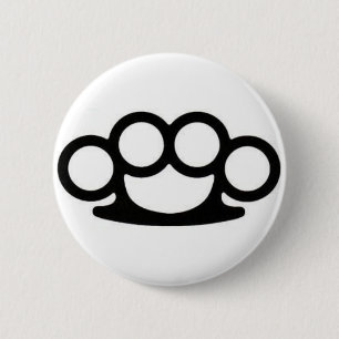 Mässingsknogen klämmer fast knapp