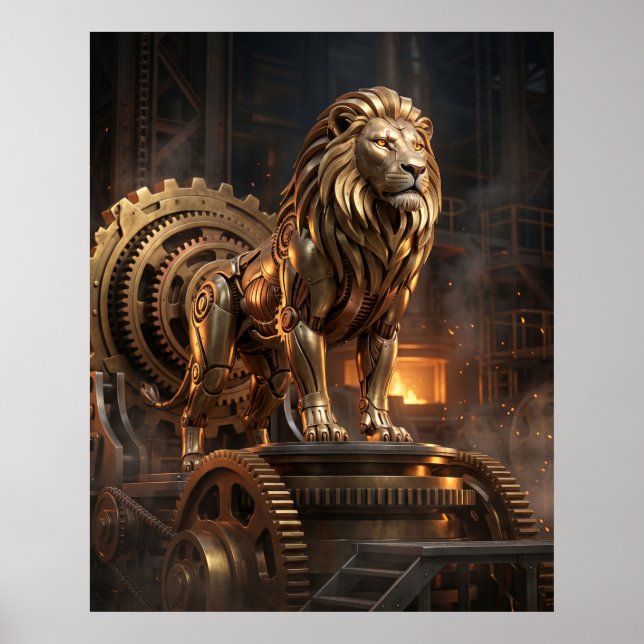 Mässingslejon Tron Poster (Framsidan)