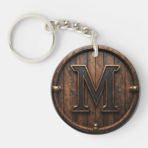 Mässingsnit Wooden Monogram M Fat Barrel Emblem 🔑