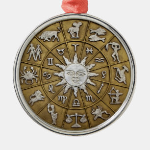 MässingsZodiac rullar Julgransprydnad Metall