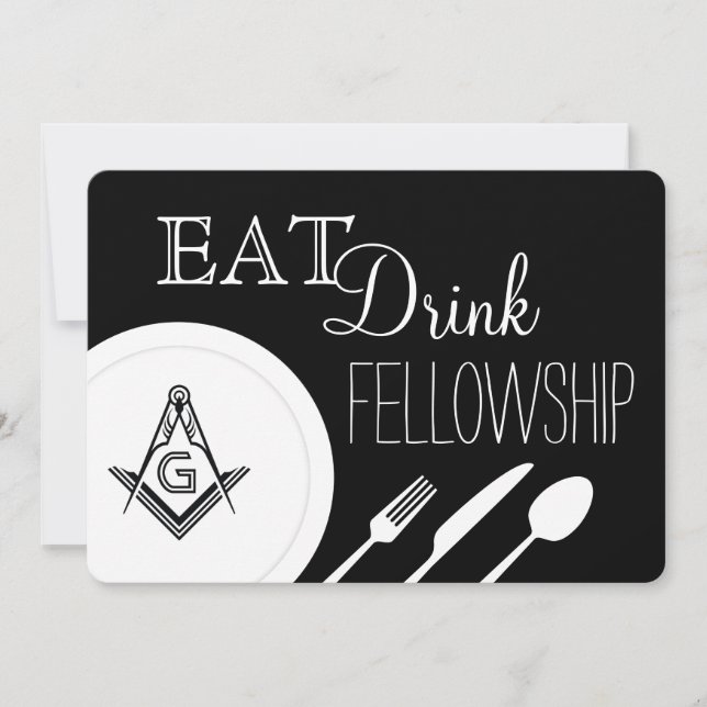 Massionisk gästinbjudan - frimurare inbjudningar (Framsida)