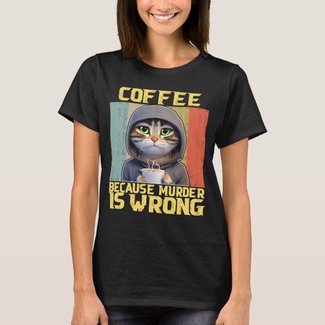 Massiskt kattkaffe eftersom kattunge 2 är fel t shirt (Framsida)