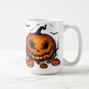 Massiv Halloween-pumpa med lysande ögon 👻 Kaffemugg