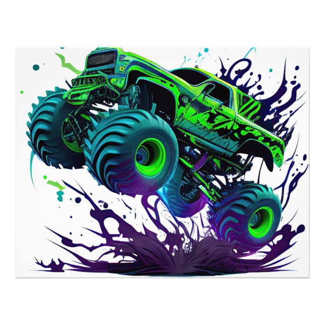 Massiv monstertruck fototryck (Framsidan)