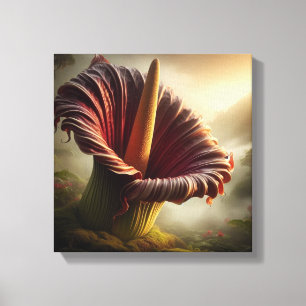 Massiv Titan Arum-blomma i blom med djungel Canvastryck