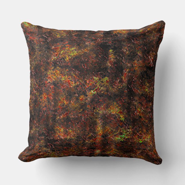 Massiva fläckar och brunt på en grönt av mynta kudde (Framsida)