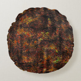 Massiva fläckar och brunt på en grönt av mynta rund kudde