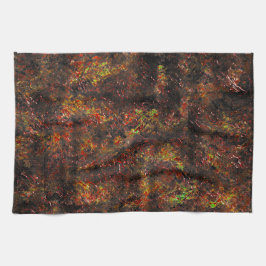 Massiva fläckar och brunt på någon myntbit grönt kökshandduk