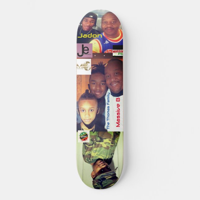 MASSIVE B THOMAS FAMILY 8 1/4" Skateboarddäck Mini Skateboard Bräda 18,5 Cm (Framsida)