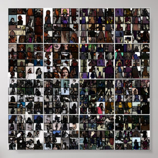 Massive Facless Collage Poster