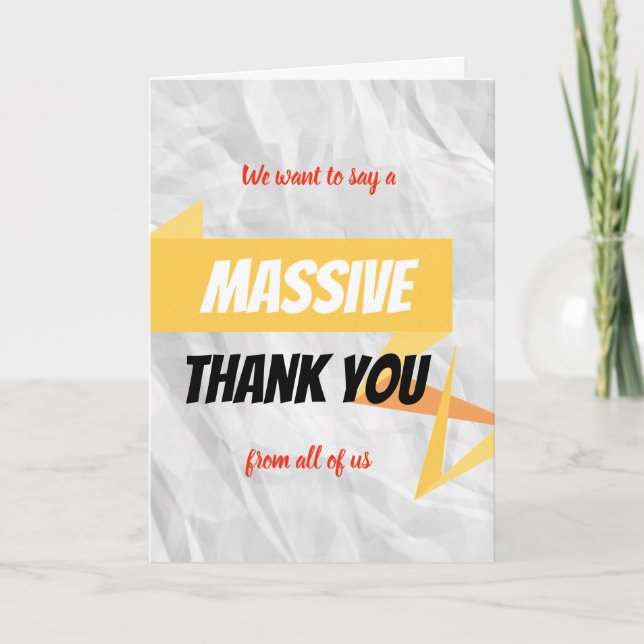 Massivt tackkort (Framsida)